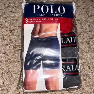 Polo by Ralph Lauren Stretch Boxer Briefs - Black, Gray, Red
